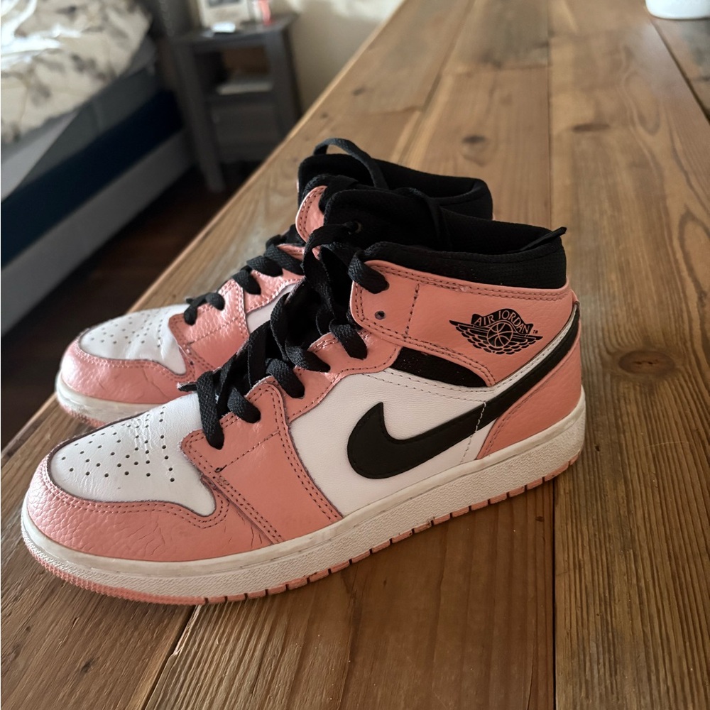 Nike Black, Pink, and White High-Top Sneakers